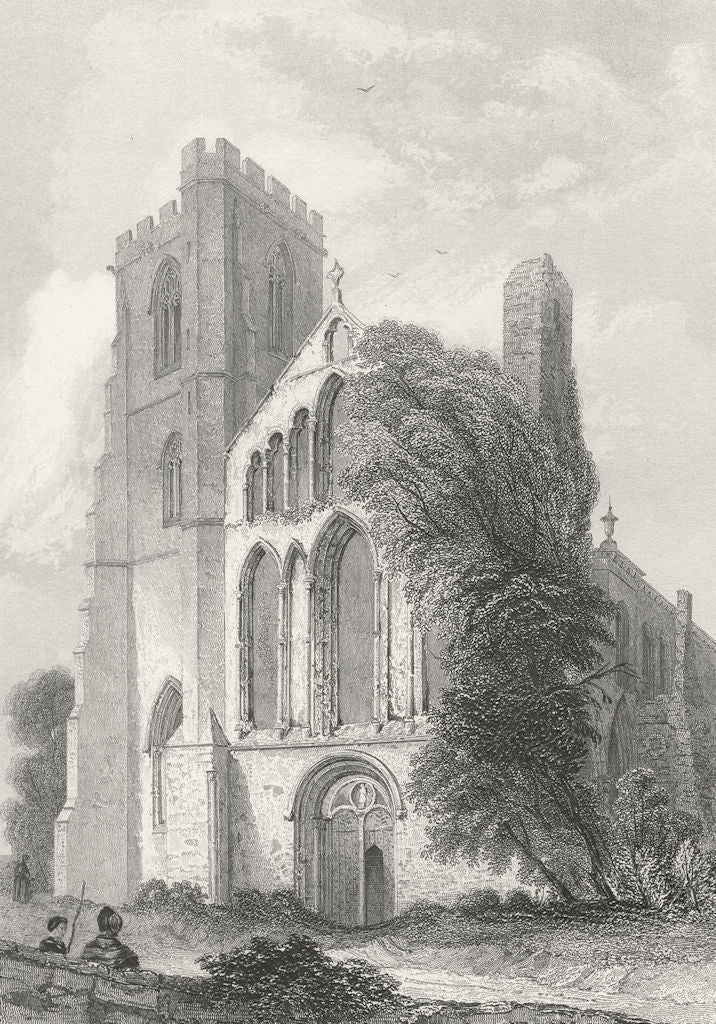 WALES. Llandaff Cathedral 1836 old antique vintage print picture
